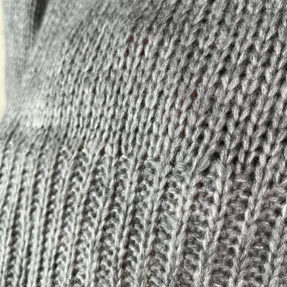 Paris Graphic Cropped Long Sleeve Sweater Women’s Grey Size Small #594 - Picture 6 of 12